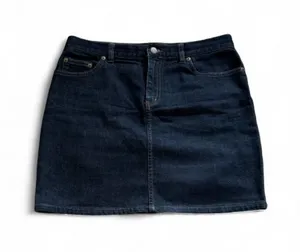 Lauren Ralph Lauren Dark Blue Denim Mini Skirt Size 6 Women's Classic Style thumbnail 1