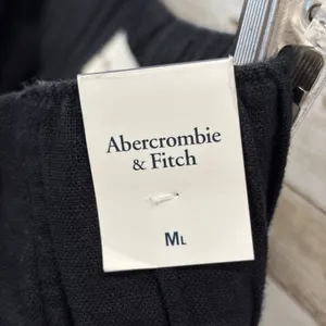 NWT Abercrombie‎ & Fitch Womens M (Long) Pants Black Wide Leg Linen Blend NEW thumbnail 12