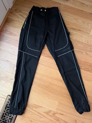 Maniere De Voir Black Reflective Cargo Jogger Pants Size 6 Y2K Techwear thumbnail 5