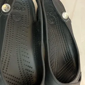 Crocs Womens Slip On Slingback‎ Ballet Flat W/Gem Round Toe Beach Black Sz 7w thumbnail 9