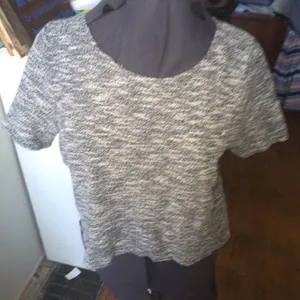Anthro Left Coast Cropped open back basic top thumbnail 1