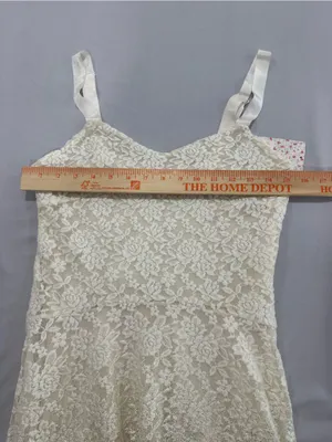 Free People Ombre Foil Lace Fit And Flare Dress White Medium NWT thumbnail 7