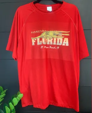 Vintage Florida Ft Myers Beach t-shirt. Short sleeve. Summer. 100% polyester. thumbnail 1