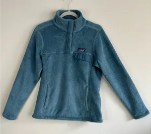 Patagonia Abalone Blue Women’s Re-Tool Snap T Fleece Pullover Jacket Size S thumbnail 1