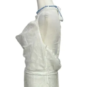 New Lulus Graceful White Floral Jacquard Halter Midi Dress Women’s Sz XL Elegant thumbnail 11