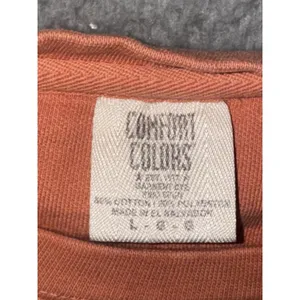 Comfort Colors Oversized Sweatshirt Women‎ L Delta Gamma Zeta Sigma Raw Hem Cozy Collegiate y2k thumbnail 5