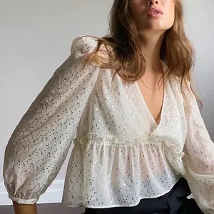 Aritzia Sunday Best Glitter Sheer Top thumbnail 1