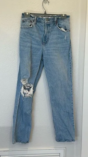 Abercrombie & Fitch The 90's Straight Ultra High Rise Jeans - 27/4‎ Short thumbnail 1