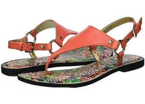 Sam Edelman Greta Orange Thong Slingback Sandals Size 8 thumbnail 1