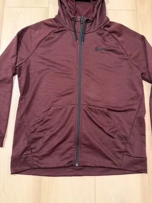 Nike Dri-Fit Maroon Full Zip hooded Sweatshirt Men's Size XL thumbnail 2
