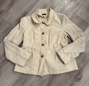 J.crew Peplum Cotton Blend Button Down Coat Size 6 thumbnail 1