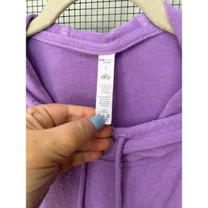 Alo Yoga Alolux Soho Cozy Hoodie purple women's large thumbnail 2