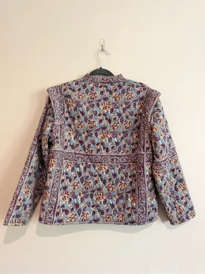 Anthropologie Antik Batik Jacket Quilted Cotton Floral Size Small thumbnail 11