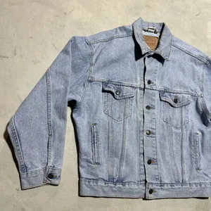 Levis 70507-4834 Denim Trucker Jacket Men's SZ M Light Wash 1992 Harley Patch thumbnail 9