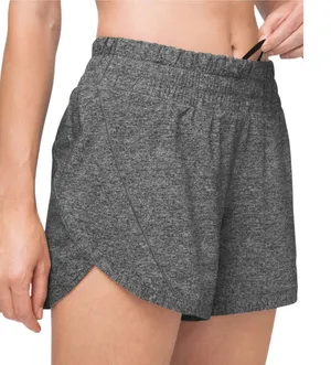Lululemon Track That Short Mid Rise 5" Heather Lux Multi Black thumbnail 1
