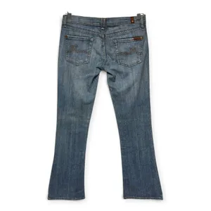 7 for all Mankind Rocker Silhouette Low Rise Medium Wash Jeans Flare Bootcut 28 thumbnail 3