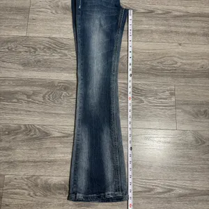Royal Blue Womens Jeans 26x31 Low Rise Bootcut‎ Medium Wash Y2K Contrast Stitch thumbnail 7