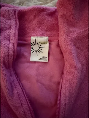 Aerie Pink Terrycloth quarter zip jacket thumbnail 6