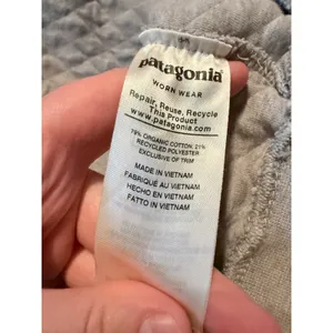 Patagonia Quilted Snap-T Pullover Womens Medium Grey Blue 25282 Organic‎ Cotton thumbnail 4