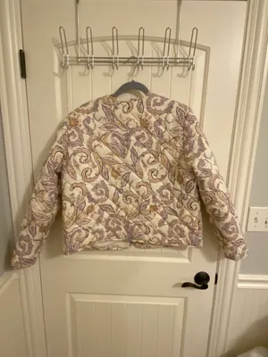 Rachel Zoe paisley quilted jacket size xl thumbnail 4