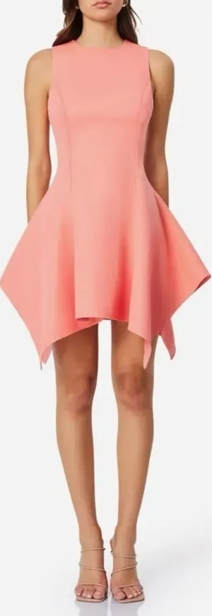 NWOT Elliatt Brianite Fit & Flare Sleeveless Coral Minidress sz S thumbnail 1