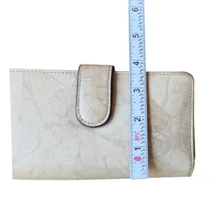 Buxton Beige Genuine Leather Organizer Wallet Zip Around Snap Clutch thumbnail 9