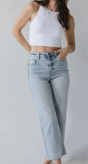 bohme 28” light wash 12 inch high-rise‎ bailloon crop C21 thumbnail 1