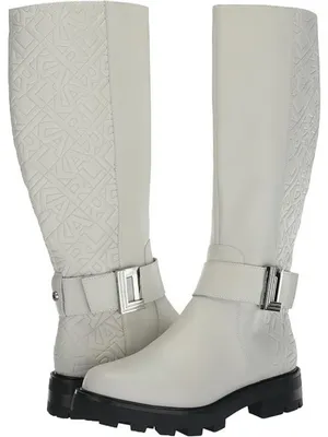 KARL LAGERFELD Meara II Knee High Tall Riding Boot Soft White Size: 9.5 B NIB thumbnail 1