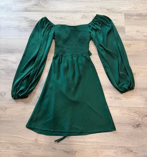 Princess Polly emerald green dress thumbnail 1