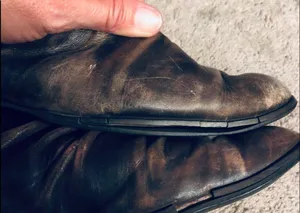 VINTAGE, RARE, leather,distressed boots, brown sz8.5 thumbnail 10