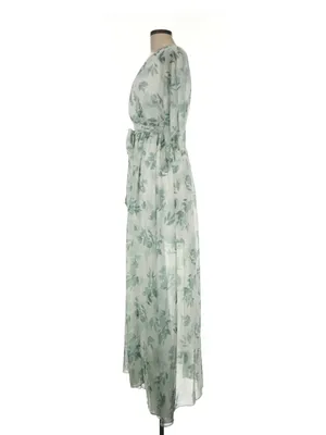 NWT Baltic Born Kia Kimono Maxi Dress Sage Floral M Romantic Coquette Fairycore thumbnail 6