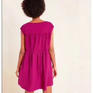 Good Luck Tee Babydoll Dress Women’s SZ Small NWT Anthropologie Wine 100% Cotton thumbnail 2