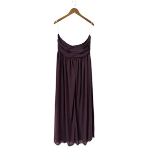 Lulus Luxe Favorite Dark Purple Strapless Ruched Maxi Dress size 1X NWT thumbnail 4
