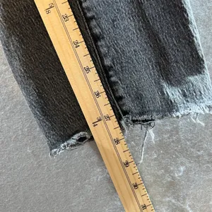 886 | Madewell Curvy Perfect Vintage Straight‎ Jeans Black Raw Hem Womens 23 thumbnail 7