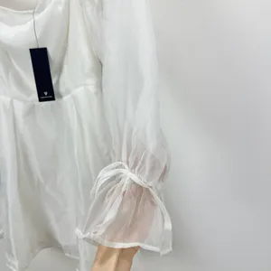 Lulus Darling Image White Chiffon Ruffled Off-the-Shoulder Mini Dress XS NWT thumbnail 12