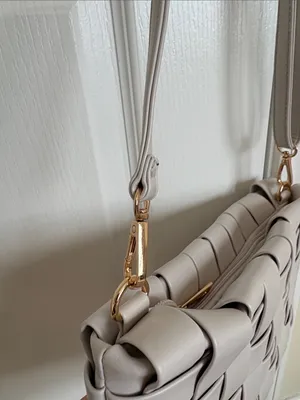 Anthropologie Lindy Woven Clutch Cream crossbody thumbnail 6