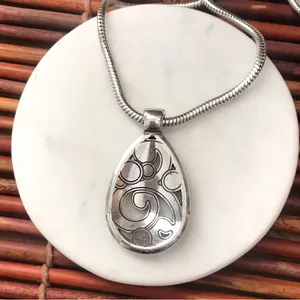 Brighton Teardrop Pendant Scroll Necklace thumbnail 3