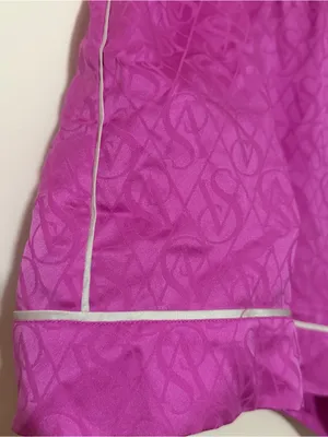 Victoria's Secret Hot Pink Satin Jacquard Shorts thumbnail 3