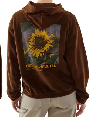 BDG Endless Potential Graphic Brown Pullover Hoodie thumbnail 1
