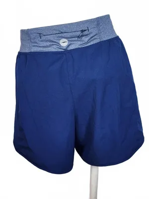 Avia Women's Blue Athletic Shorts with Gray Waistband, Size Large thumbnail 4
