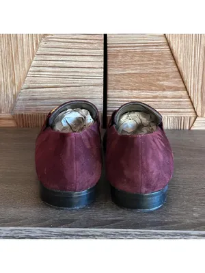 Talbots Womens Burgundy Loafers Slip-Ons Size 8N Suede Flats thumbnail 5