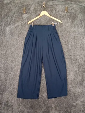 Halara Flex High Waisted Pocket Wide Leg Waffle Work Pants Harbor Ink Womens S/P thumbnail 2