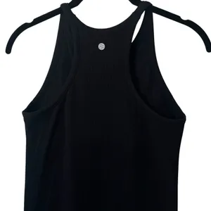 Zella Black Ribbed Racerback Tank Athletic Gym‎ Stretch Comfort Minimalist M thumbnail 6