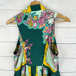 Moon Collection Womens size Large Paisley Print Sleeveless Dress thumbnail 5