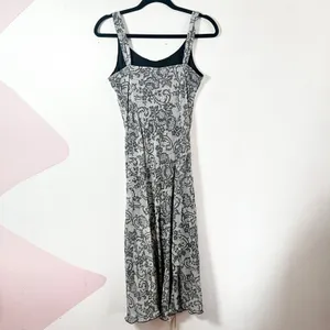 Vintage‎ y2k 2000s Fairy Midi Dress Sz 6 Black Lace Fairycore Wedding Guest thumbnail 2