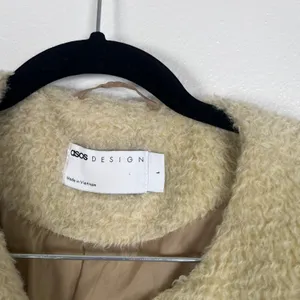 ASOS Women's Oversized‎ Duffle Coat Cream Sz L thumbnail 3