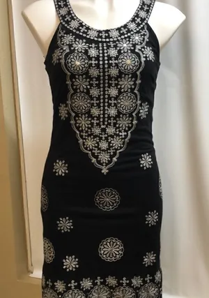 INC little black sleeveless sequin dress thumbnail 1