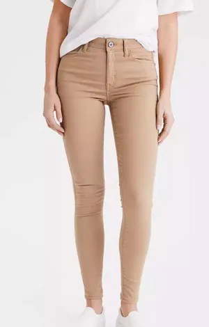American Eagle tan high waisted skinny jeans thumbnail 2