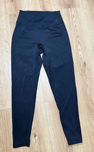 Gymshark‎ High Waisted Training Leggings Black Small Activewear Yoga Pants thumbnail 1