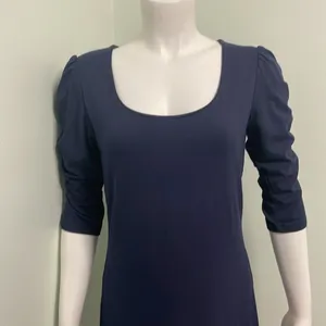 AMANDA UPRICHARD Shift Dress Womens Navy Blue Medium thumbnail 4